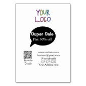 super sale business discount scan QR code details Kaart (Voorkant)