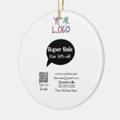 super sale business discount scan QR code details Keramisch Ornament (Links)