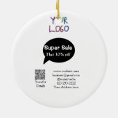 super sale business discount scan QR code details Keramisch Ornament (Achterkant)