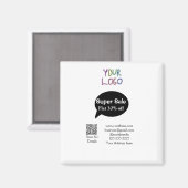 super sale business discount scan QR code details Magneet (Voorkant / Achterkant)