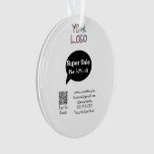 super sale business discount scan QR code details Ornament (voorkant)