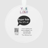 super sale business discount scan QR code details Ornament (achterkant)