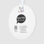 super sale business discount scan QR code details Ornament (voorkant)