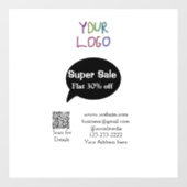 super sale business discount scan QR code details Raamsticker (Vel)