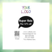 super sale business discount scan QR code details Raamsticker (Vel 3)