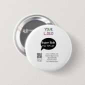 super sale business discount scan QR code details Ronde Button 5,7 Cm (Voorkant /achterkant)