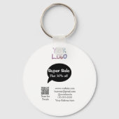 super sale business discount scan QR code details Sleutelhanger (Achterkant)