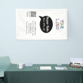 super sale business discount scan QR code details Spandoek (Beurs)