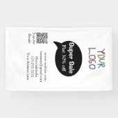 super sale business discount scan QR code details Spandoek (Horizontaal)