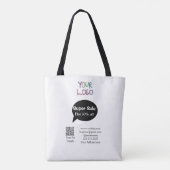 super sale business discount scan QR code details Tote Bag (Achterkant)