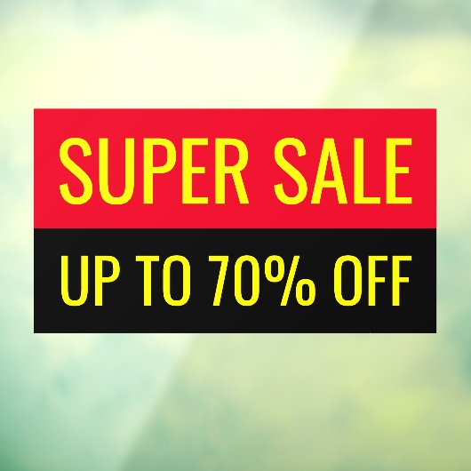 Super Sale Eenvoudige Oogstrelende Zakelijke Uitst Raamsticker (Vel 3)