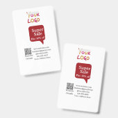 super sale zakelijke korting scan QR-code details Badge (Voor- en achterkant)