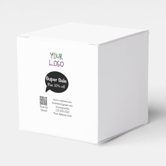 super sale zakelijke korting scan QR-code details  Bedankdoosjes (Voorkant Zijde)