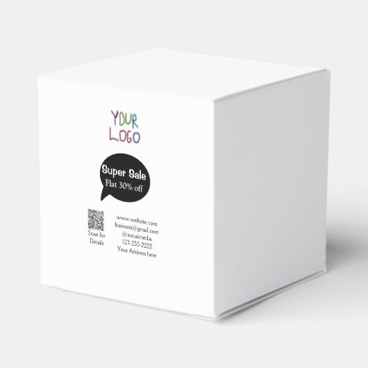 super sale zakelijke korting scan QR-code details  Bedankdoosjes (Achterkant)