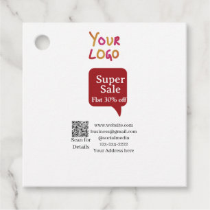 super sale zakelijke korting scan QR-code details Bedankjes Labels