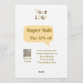 super sale zakelijke korting scan QR-code details Kaart (Achterkant)
