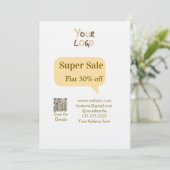super sale zakelijke korting scan QR-code details Kaart (Staand voorkant)