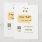 super sale zakelijke korting scan QR-code details Kaart (Voorkant / Achterkant)
