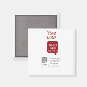 super sale zakelijke korting scan QR-code details Magneet (Voorkant / Achterkant)