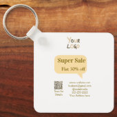 super sale zakelijke korting scan QR-code details  Sleutelhanger (Voorkant)