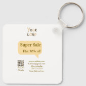 super sale zakelijke korting scan QR-code details  Sleutelhanger (Achterkant)