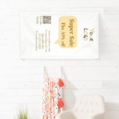 super sale zakelijke korting scan QR-code details Spandoek (Insitu)