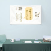 super sale zakelijke korting scan QR-code details Spandoek (Beurs)