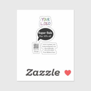 super sale zakelijke korting scan QR-code details  Sticker