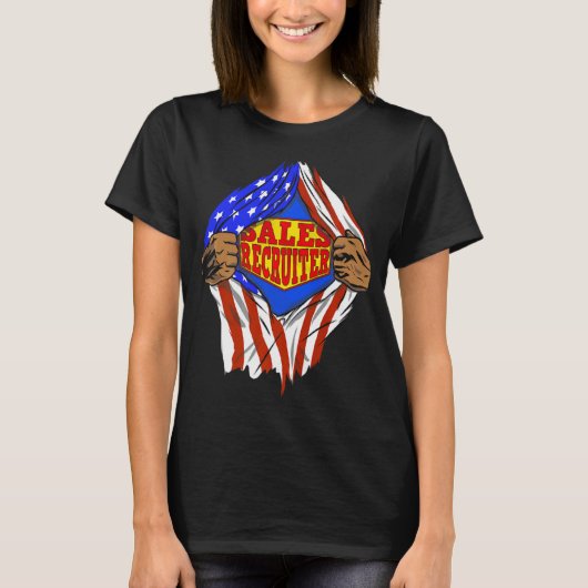 Super Sales Recruiter Hero Job T-shirt (Voorkant)