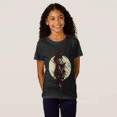 Super Samurai Krijger Silhouet Ontwerp T-shirt (Voorkant volledig)