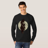 Super Samurai Krijger Silhouet Ontwerp T-shirt (Voorkant volledig)