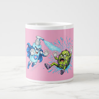 Super Sanitizer vs. Germ Monster Grote Koffiekop