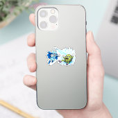 Super Sanitizer vs. Germ Monster Sticker (Telefoon)