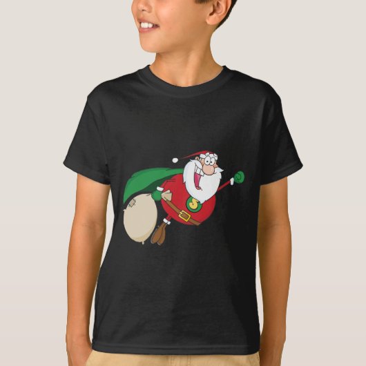 Super Santa Claus Fly T-shirt (Voorkant)