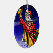 Super Santa Claus Keramisch Ornament (Rechts)