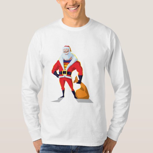 Super Santa – Heroïsche Kerst T-shirt (Voorkant)