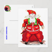 SUPER SANTA van Charis Dondeli Feestdagenkaart (Voorkant / Achterkant)