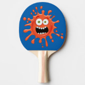 Super Scared Face geplateerd op Ping Pong Paddle Tafeltennisbatje (Voorkant)