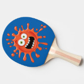 Super Scared Face geplateerd op Ping Pong Paddle Tafeltennisbatje (Zijkant)