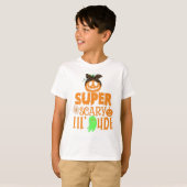  SUPER SCARY LIL' DUDE - CUTE SCARY PUMPKIN T-SHIRT (Voorkant volledig)