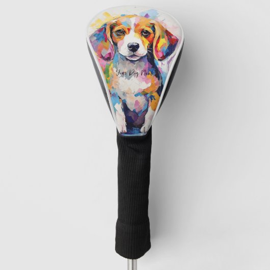 Super schattig beagle hond puppy 001 - Xeno Lucilf Golfheadcover (Voorkant)