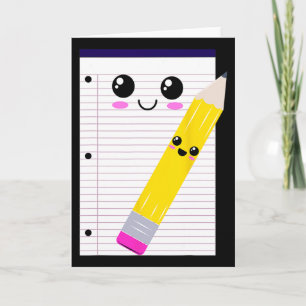 Super Schattig En Leuk Schrijfblok En Potlood Kawa Kaart
