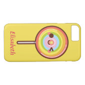Super schattig kawaii regenboog lolly monogram Case-Mate iPhone case (Achterkant (Horizontaal))