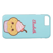 Super schattig kawaii zoete cupcake monogram Case-Mate iPhone case (Achterkant (Horizontaal))