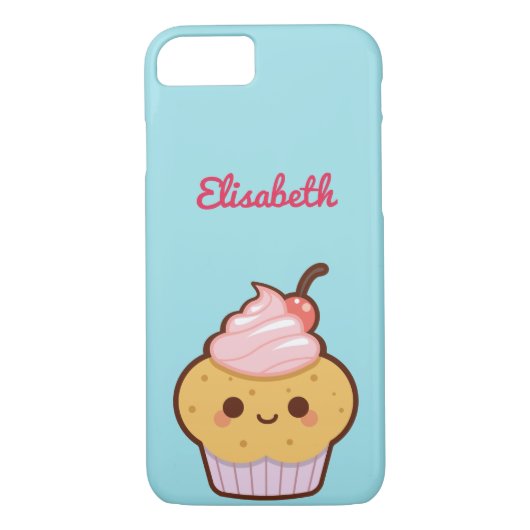Super schattig kawaii zoete cupcake monogram Case-Mate iPhone case (Achterkant)