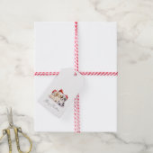 Super schattig kerst puppies cadeaulabel (Met Touw)