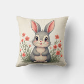 Super schattig konijnenkussen kussen (Achterkant)