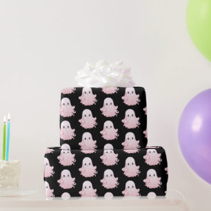 Super Schattig Roze Geest Patroon Halloween Cadeaupapier