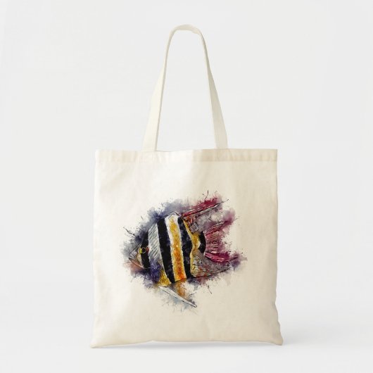 Super Schattige AngelFish Aquarelle Aquarium cadea Tote Bag (Voorkant)