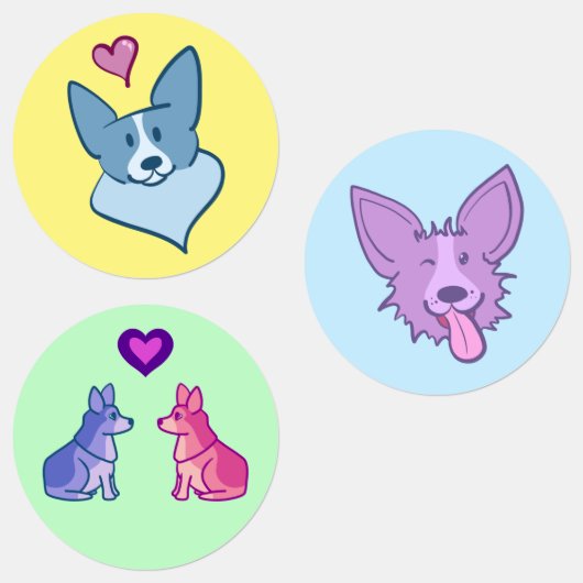 Super Schattige Corgi Stickers (Groep)